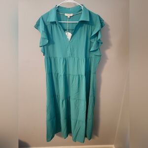 NWT Umgee layered summer dress with ruffle sleeves